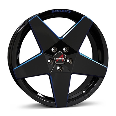 Borbet A 17" black blue glossy