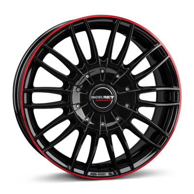 Borbet CW3 18" black glossy red ring