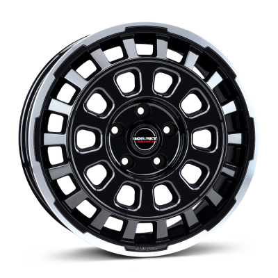 Borbet CW7 18" black rim polished glossy