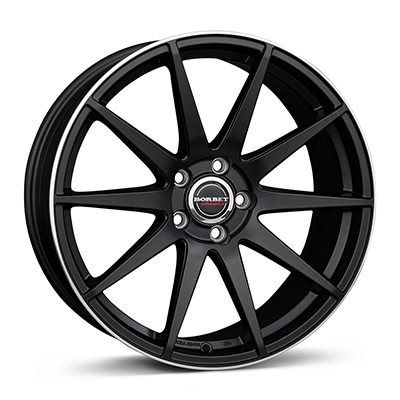Borbet GTX 19" black rim polished matt