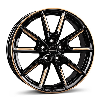 BORBET_LX18_black_glossy_gold_spoke_rim Borbet LX18 18" black glossy gold spoke rim