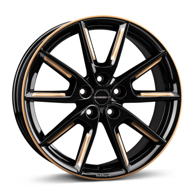 Borbet LX19 19" black glossy gold spoke rim