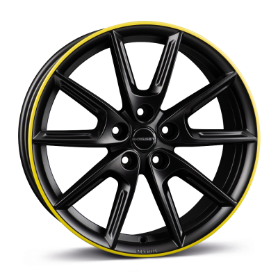 Borbet LX19 19" black matt rim yellow