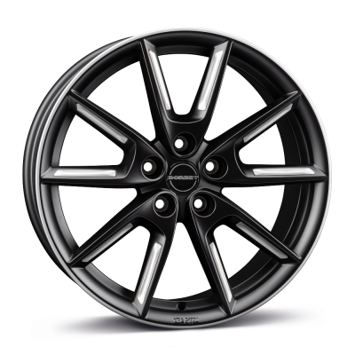 Borbet LX19 19" black matt silver spoke rim