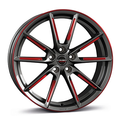 BORBET_LX_graphite_spoke_rim_red_polished Borbet LX 19" graphite spoke rim red polished