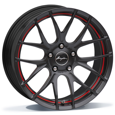 Breyton Race GTS-R 18" Matt Black with Red Undercut Area (MB_R)