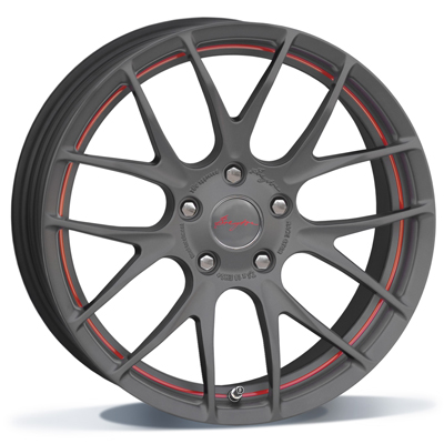 Breyton Race GTS-R 18" Matt Gun with Red Undercut Area (MG_R)