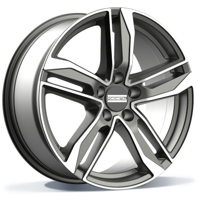 Fondmetal_HEXIS_FMI01_GLOSSY_TITANIUM_MACHINED Fondmetal HEXIS (FMI01) 18" GLOSSY TITANIUM MACHINED