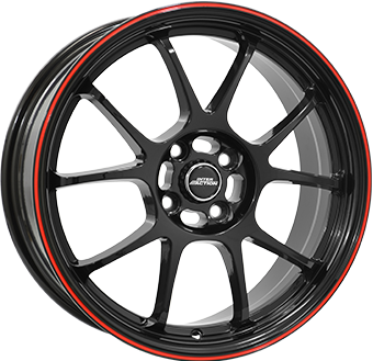 INTER ACTION PHOENIX 16" Zwart Glans / Rood