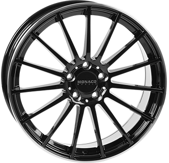MONACO WHEELS MC1 18" Zwart Glans / Gepolijste rand