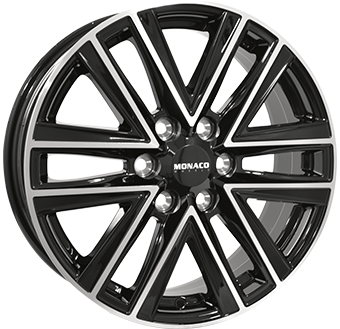 1524 MONACO WHEELS VT1 16" Zwart Glans / Gepolijst