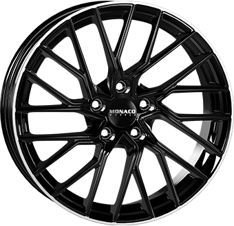 MONACO WHEELS GP11 18" Zwart Glans / Gepolijste rand