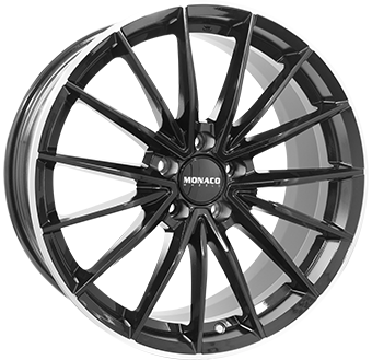 1609 MONACO WHEELS GP14 20" Zwart Glans / Gepolijste rand