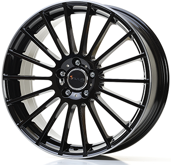 1814 AVUS VELGEN AC-M03 19" Zwart Glans / Gepolijste rand