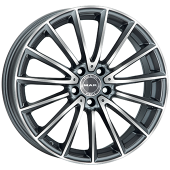 MAK KOMET 19" Gunmetaal / Gepolijst