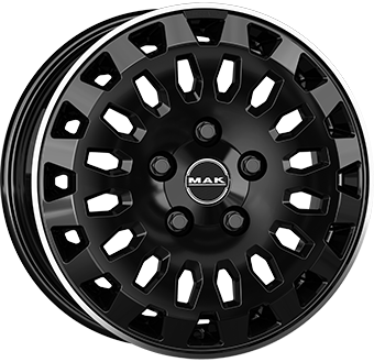 2074 MAK OVERLAND 16" Zwart Glans / Gepolijste rand