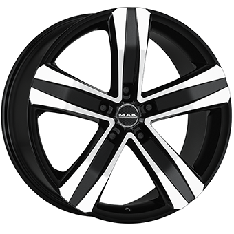 2145 MAK STONE 5 18" Zwart Glans / Gepolijst