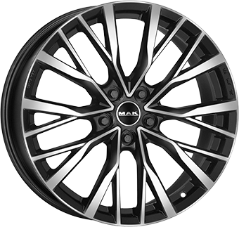 2233 MAK KENT 22" Zwart Glans / Gepolijst