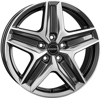 BORBET CWZ 17" Antraciet Donker / Gepolijst