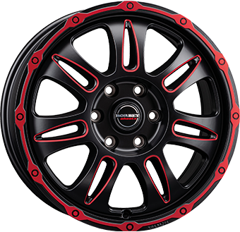 BORBET CW8 18" Mat Zwart / Rood